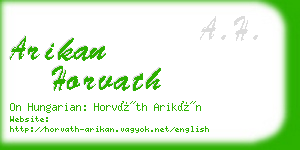 arikan horvath business card
